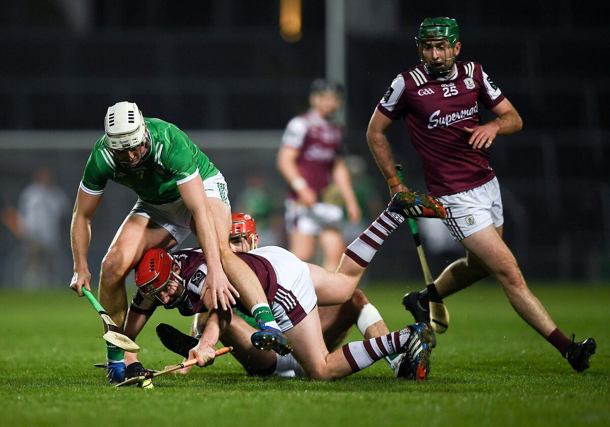 Limerick's Kyle Hayes in action against Conor Whelan. Pic: John Sheridan/Sportsfile