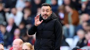 <p>Tottenham manager Roberto De Zerbi says Cristian Romero’s season is over (Richard Sellers/PA)</p>