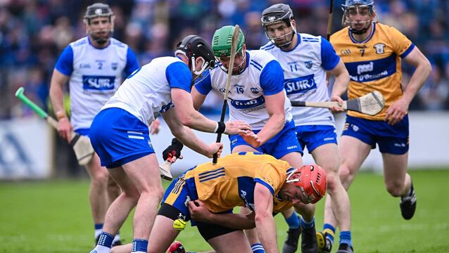 <p>Peter Duggan of Clare is sorrounded during last season's Munster SHC clash with Waterford at Walsh Park. Photo by Piaras Ó Mídheach/Sportsfile</p>