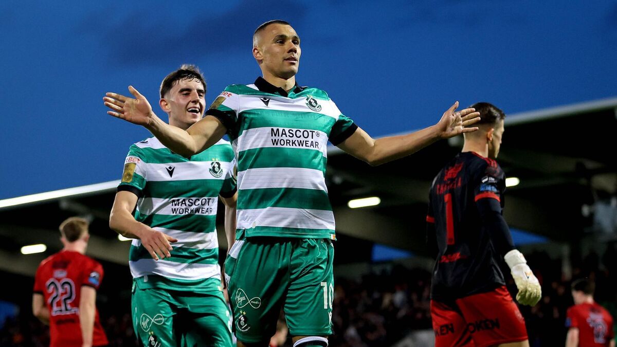 Graham Burke's brace ensures leaders Shamrock Rovers edge Bohemians in Dublin derby