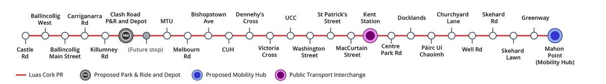A scheme showing the preferred route of Luas Cork. See below for links to the public consultation which runs until June 12. 