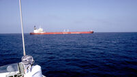 Omani navy patrol keeps an eye on oil tanker traffic in the Strait of Hormuz.and the Bulf of Oman