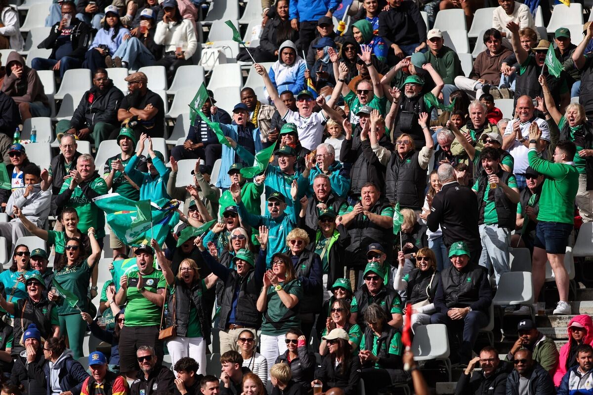 Connacht supporters celebrate a try. Pic: Shaun Roy/Sportsfile.