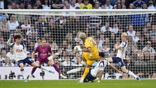 <p>Georginio Rutter scored at 95th minute equaliser for Brighton against Spurs. Pic: Jordan Pettitt/PA Wire.</p>