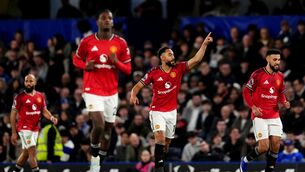 <p>Matheus Cunha scored a late first half winner for Manchester United against Chelsea. Pic: John Walton/PA Wire.</p>