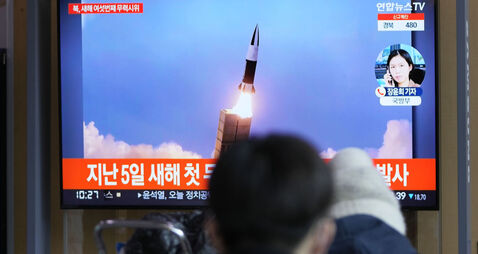 North Korea launches ballistic missiles towards sea