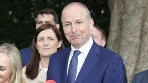<p>Speaking at the Fianna Fáil 1916 commemoration at Arbour Hill, Dublin, the Taoiseach denied that his position was ever at risk. Picture: Leah Farrell / RollingNews.ie</p>