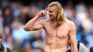 <p>Manchester City's Erling Haaland reacts following the Premier League match at the Etihad Stadium, Manchester. Picture: Martin Rickett/PA Wire. </p>