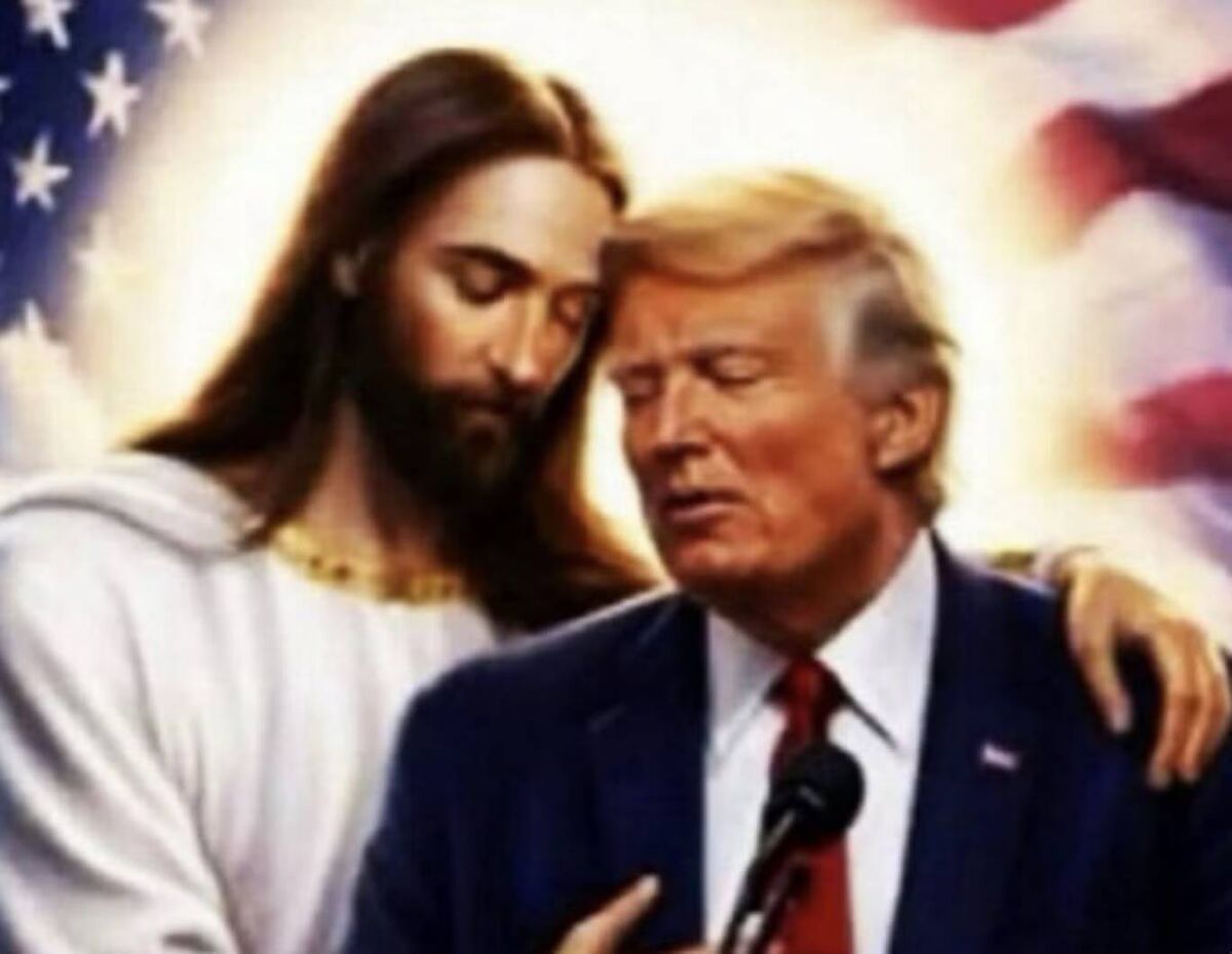 On Wednesday morning, Trump shared an AI-generated image of himself and Jesus, originally posted by the X account @Dkelly4congress