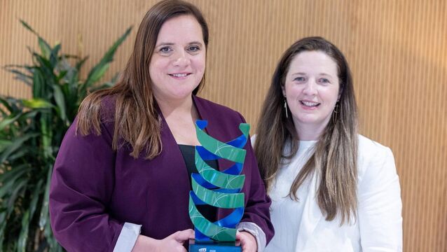 <p>Breda O’Regan and Sinéad Buckley, co-founders, Lia EyeCare, recipient of the 2026 NovaUCD Spin-out of the Year Award. Picture: Paul Sharp </p>