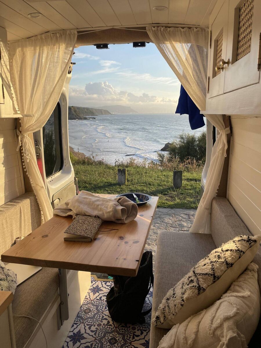 The views from Niamh Donoghue's van.