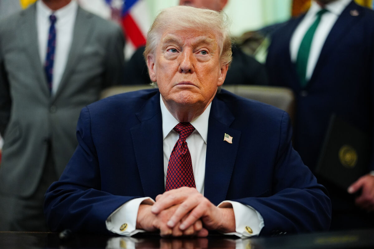 President Donald Trump listens in the Oval Office of the White House, Saturday, April 18, 2026, in Washington. Picture: AP Photo/Julia Demaree Nikhinson