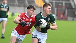 <p>ALL TO PLAY FOR: Kerry's Daniel Kirby breaks from Cork's Odhran Foley during the Dalata Hotel Group Munster Under 20 FC at SuperValu Páirc Uí Chaoimh. Pic: Eddie O'Hare.</p>