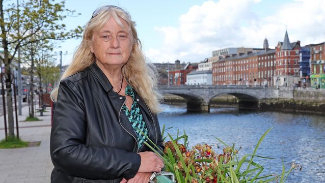 <p> Fiona Corcoran, Greater Chornobyl Cause on Merchants Quay, Cork. Picture: Jim Coughlan.</p>