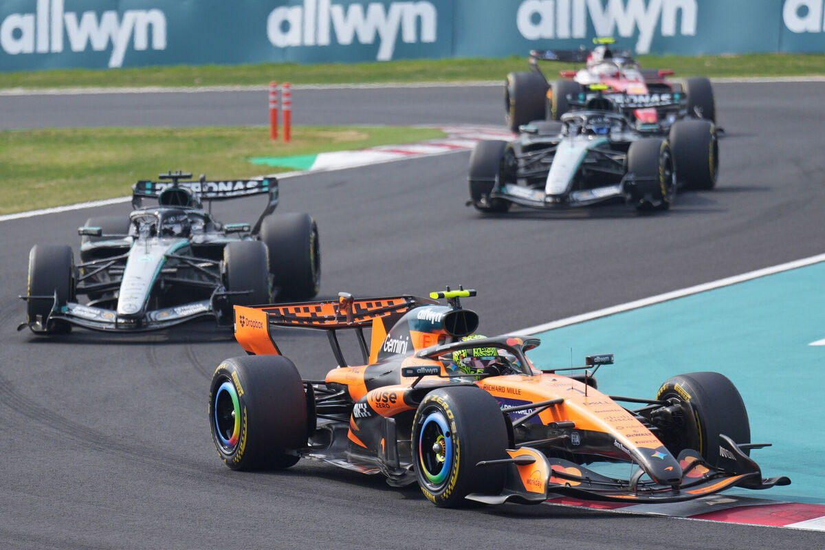 McLaren driver Lando Norris steers his car during the Japanese Formula One Grand Prix. Pic: AP Photo/Hiro Komae.