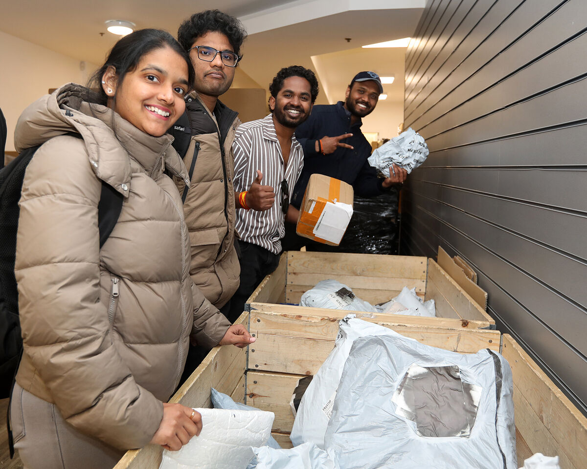 Rafath Shaik, Mohammad Irehard, Kishore Pappalou and Niketh Neevathi at the King Colis at the Parkway Shopping Centre. Picture: Brendan Gleeson