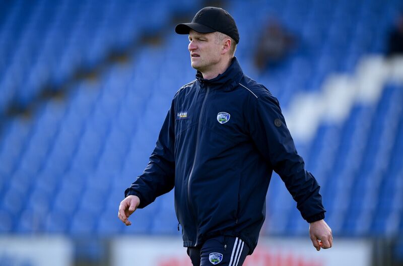 Laois hurling manager Tommy Fitzgerald issued a rallying call to supporters ahead of the Joe McDonagh Cup game against Antrim. Pic: Brendan Moran/Sportsfile