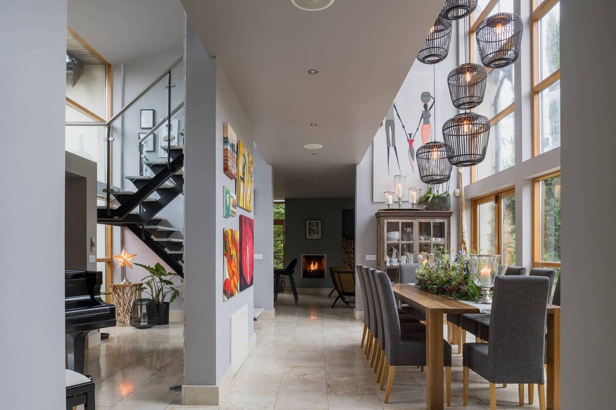 Open-plan living space in Lorcan and Adrian's home. P