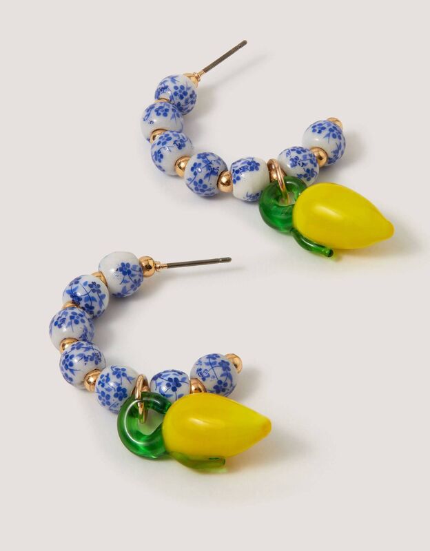 Lemon Charm Bead Earrings, €24, Monsoon