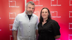 <p>Musician Mick Flannery and Naomi Daly, senior producer at the  Everyman Theatre at the launch of the Spring Summer Season in the Metropole Hotel. Photo: Darragh Kane</p>
