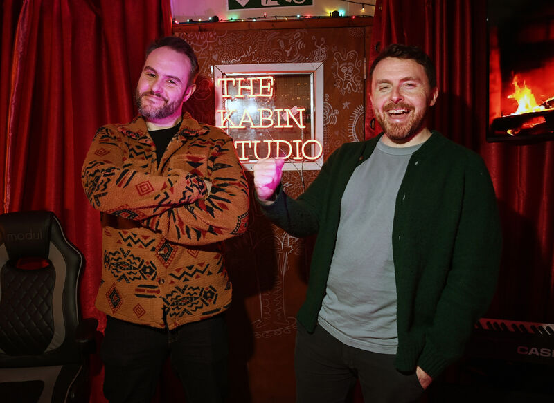 Garry McCarthy (left) creative director at the Kabin studio with Brendan Canty, director of the award winning Gealta featuring the Kabin Krew. Picture: Eddie O'Hare
