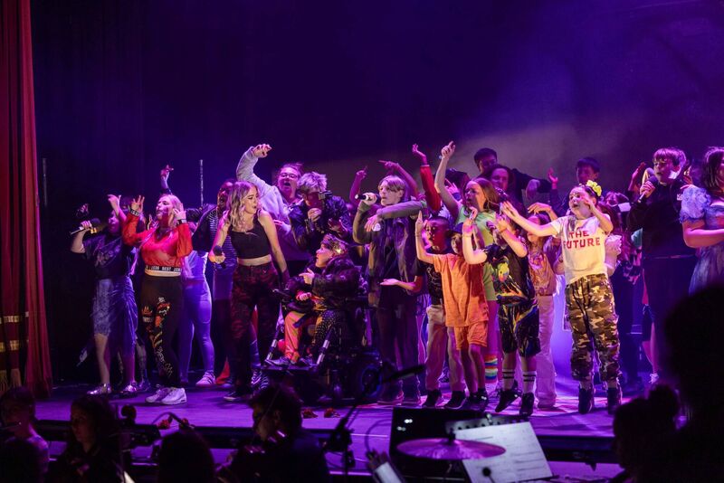 The Kabin Crew, large and in charge, during their last performance of Sound of the Northside at the Everyman. Picture: Cathal Noonan
