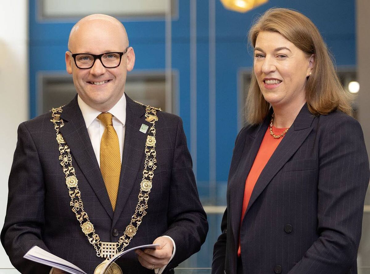 At the launch of Bank of Ireland’s Neuroinclusion Employer Toolkit were Lord Mayor of Dublin, Councillor Ray MacAdam, and Eimear Harty, HR director with Bank of Ireland. 