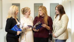 <p>Launching Bank of Ireland’s Neuroinclusion Employer Toolkit: Helen MacNamara, head of cyber engagement, Bank of Ireland; Claire Murray, head of inclusion and diversity, Bank of Ireland; Joanne Healy, head of employee relations, Bank of Ireland; and Aoife Ogden, cybersecurity awareness specialist. Picture: Naoise Culhane </p>