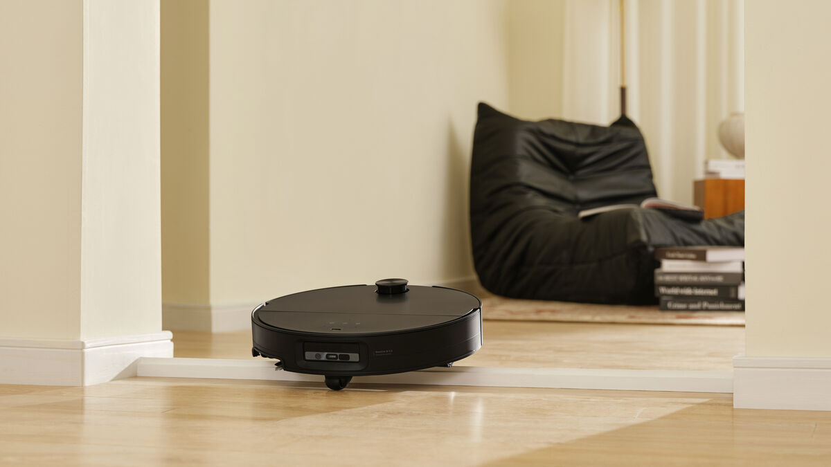 The comprehensive base station features dedicated water tanks and a concentrated detergent compartment. Picture: Roborock.