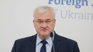 <p>Ukraine foreign minister Andrii Sybiha: ‘Our people deserve to become part of the EU.’ File picture: Tetiana Dzhafarova/AFP/Getty</p>