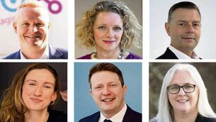 <p>New roles: (top row) David Quigley, Claire McGee, Damien Keogh; (bottom row) Siobhan McAuley, Michael Bower, Jane Carolan. </p>