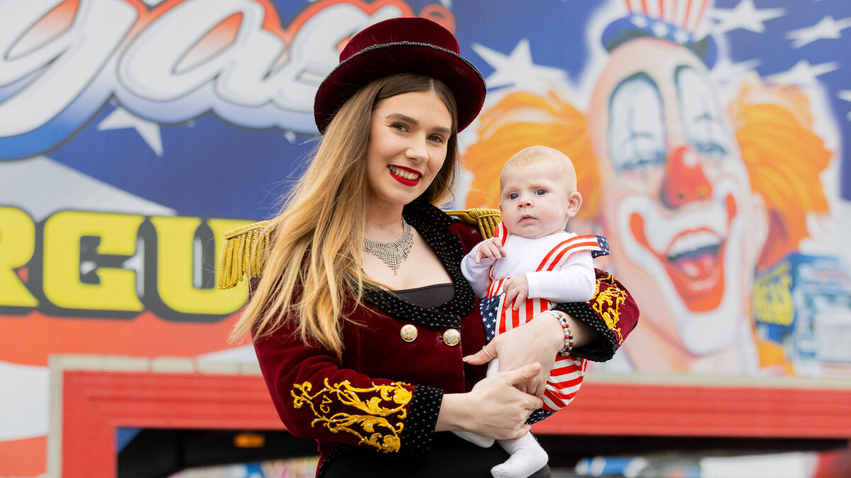 Life under the big top: Ringmistress brings baby on tour after early return from maternity leave