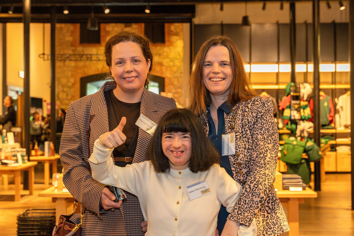 Helen Fleming, centre, with Therese Savage and Siobhan Flanagan from Savagekids @ Hydes Midleton, where Helen works. 