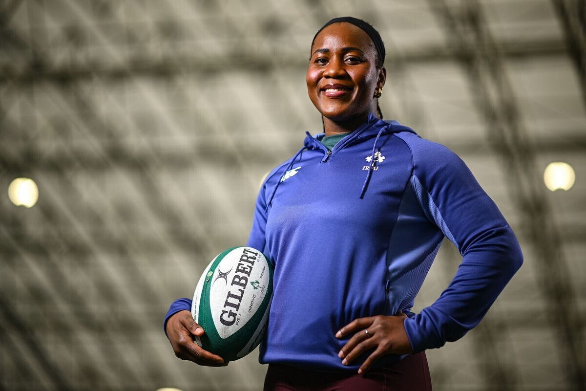Linda Djougang at the Ireland Women's Rugby media conference. Picture: Shauna Clinton/Sportsfile