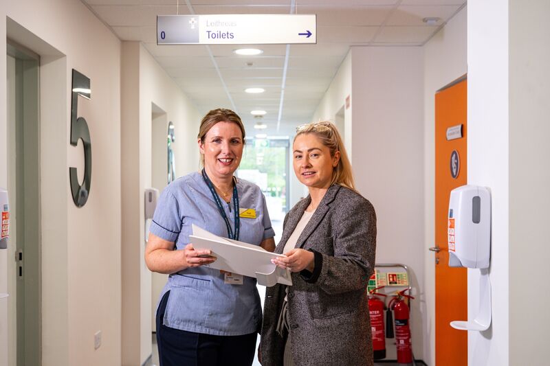 Ruth Sheehan (left) and Ann Marie O’Neill (right) at the specialist memory clinic at Mercy University Hospital. Picture: Chani Anderson