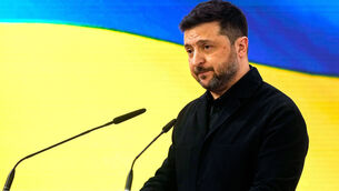<p>Ukraine's President Volodymyr Zelenskyy. (AP Photo/Michael Probst)</p>