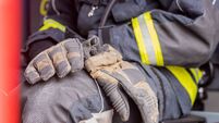 Close-up of a firefighter's equipment