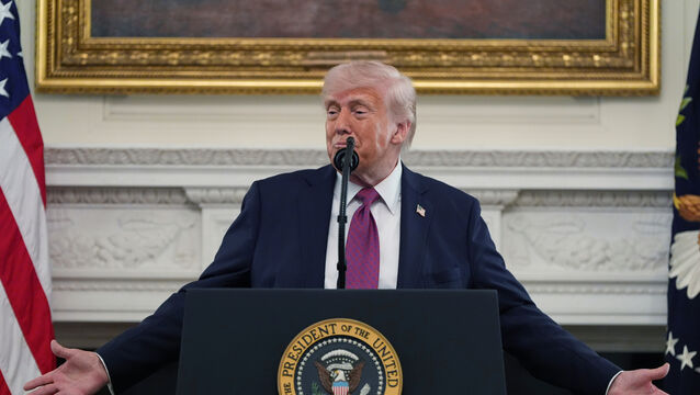 <p>President Donald Trump speaks during an event for NCAA national champions in the State Dining Room of the White House, Tuesday, April 21, 2026, in Washington. Picture: AP Photo/Alex Brandon</p>
