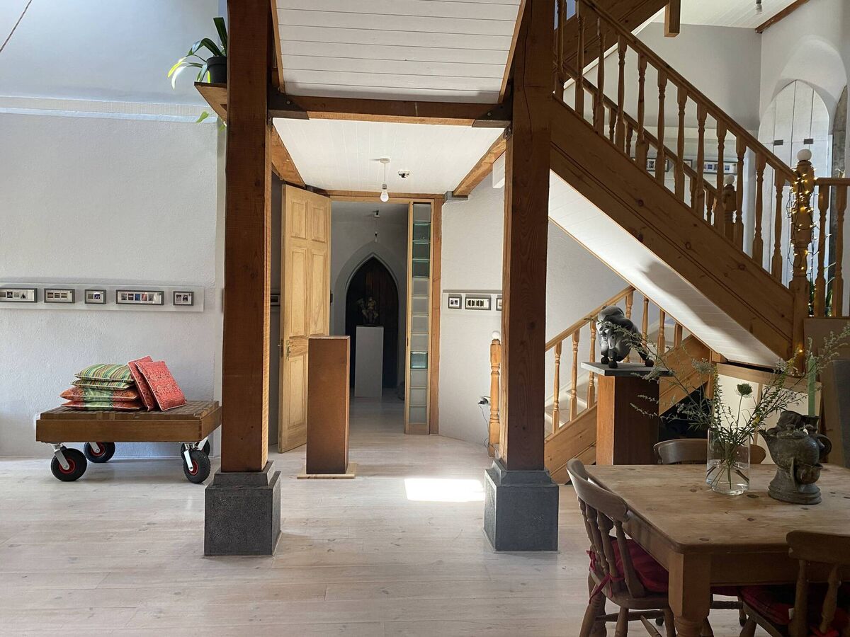 Light pours into the gallery in the converted 19th-century church.