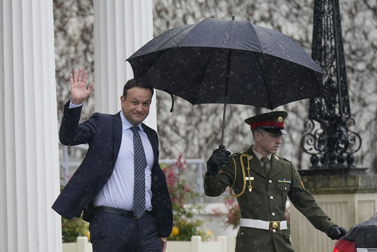 Leo Varadkar leaving Áras an Uachtaráin after he tendered his resignation as taoiseach to President Michael D Higgins in April 2024. Picture: Niall Carson/PA Wire