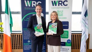 <p>Alan Dillon, Minister of State for Employment, Small Business and Retail, and Audrey Cahill, Director General of the WRC.</p>