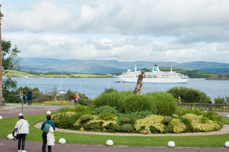  MS Deutschland cruise ship docked in Bantry Bay in July 2025. Picture: Karlis Dzjamko