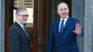 <p>British prime minister Keir Starmer and Taoiseach Micheál Martin at Fota House, Co Cork. Picture: Leah Farrell / RollingNews.ie</p>