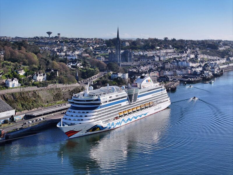 AIDAluna at the Cobh terminal.