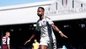 <p>RYAN AIR: Fulham's Ryan Sessegnon celebrates scoring the opening goal during the Premier League match at Craven Cottage, London. Pic: Ben Whitley/PA Wire</p>