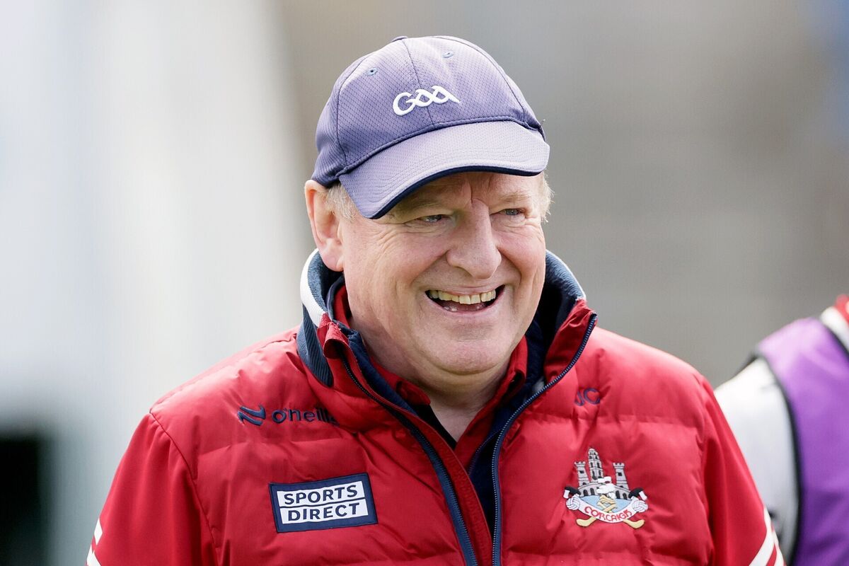 SOLID DAY'S WORK: Cork Manager John Cleary during the warm-up. PIc:INPHO/Laszlo Geczo