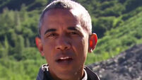 Barack Obama gets a taste of the wild life with Bear Grylls