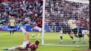 <p>WORTH ITS WEIGHT: West Ham United's Callum Wilson scores their side's second goal of the game during the Premier League match at the London Stadium, London. Picture date: Saturday April 25, 2026. PA Photo. Photo credit should read: Jonathan Brady/PA Wire</p>