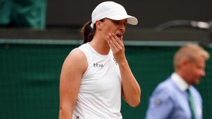 <p>GLUM TIMES: Iga Swiatek is in a rough patch. Pic: PA WIRE</p>