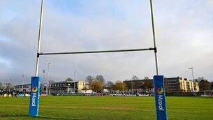 <p>UCC and Shannon were facing off in an All-Ireland League play-off match at the Mardyke. Pic: Eóin Noonan/Sportsfile </p>